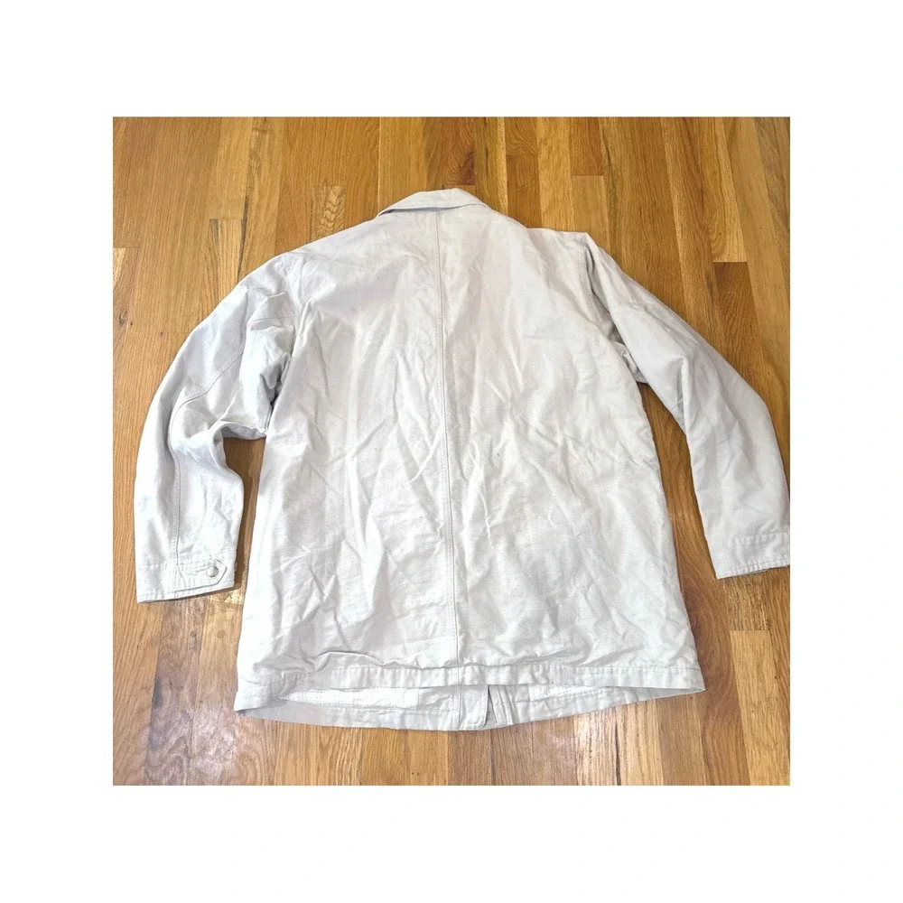 Vintage Northern Reflections Utility Jacket Beige Cotton 90s Chore Mens Large